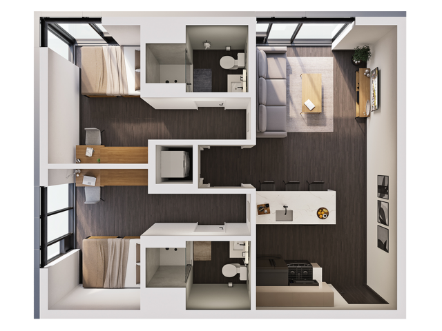 2 Bedroom B Penthouse Private floor plan